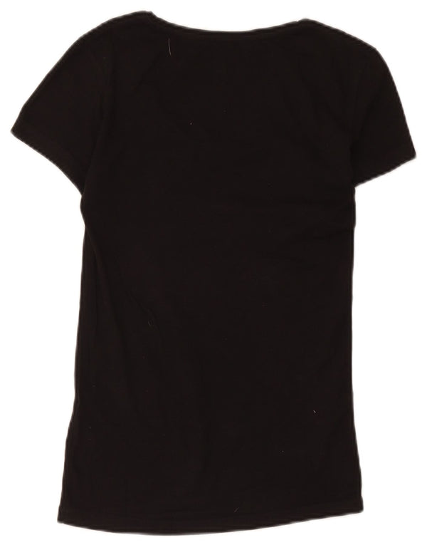 Calvin Klein Jeans Womens Graphic T-Shirt Top UK 10 Small Black