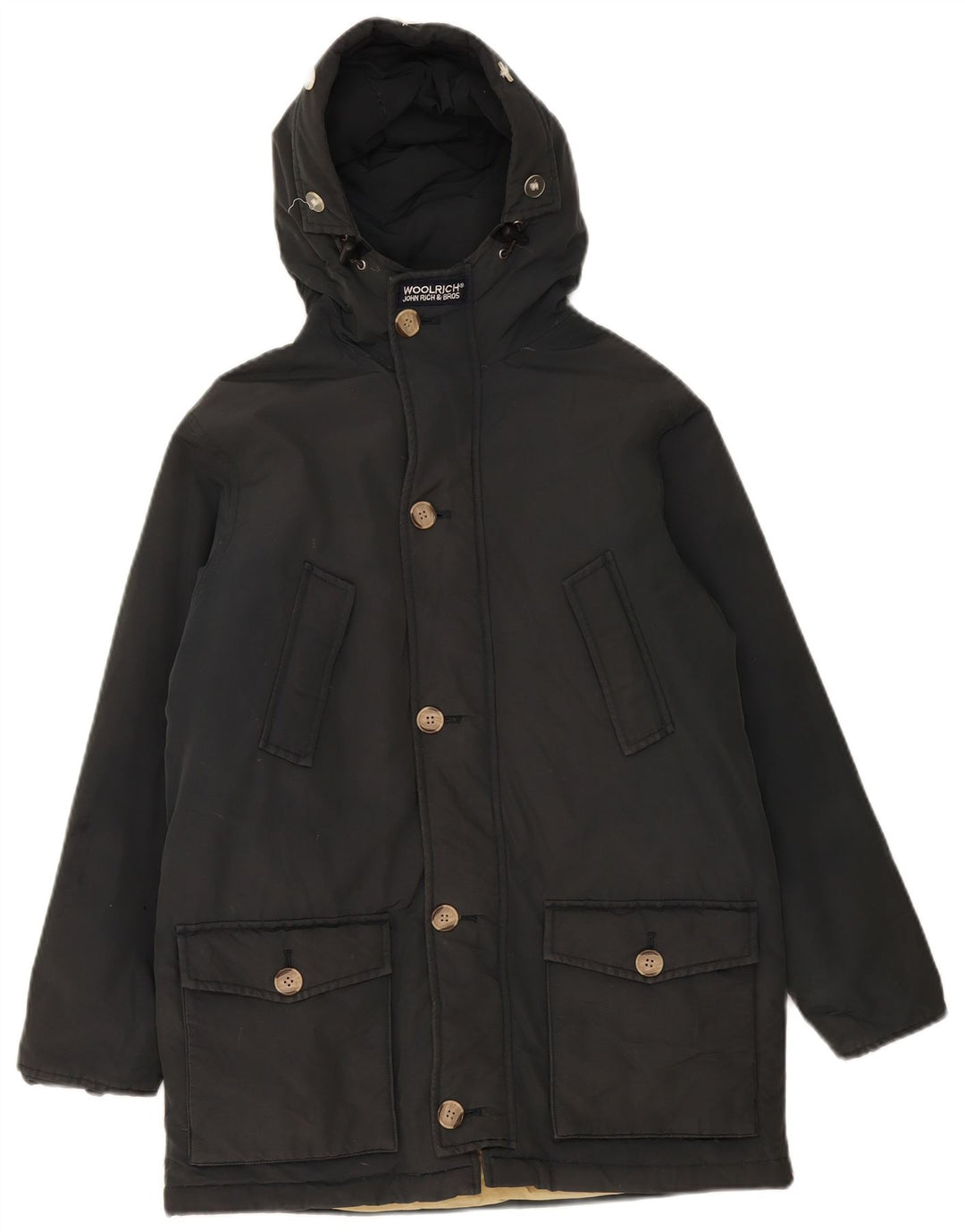 Woolrich Boys Hooded Padded Parka Jacket 11-12 Years Black
