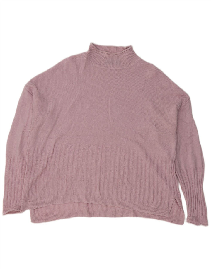 Marks & Spencer Womens Turtle Neck Jumper Sweater UK 16 Large Pink
