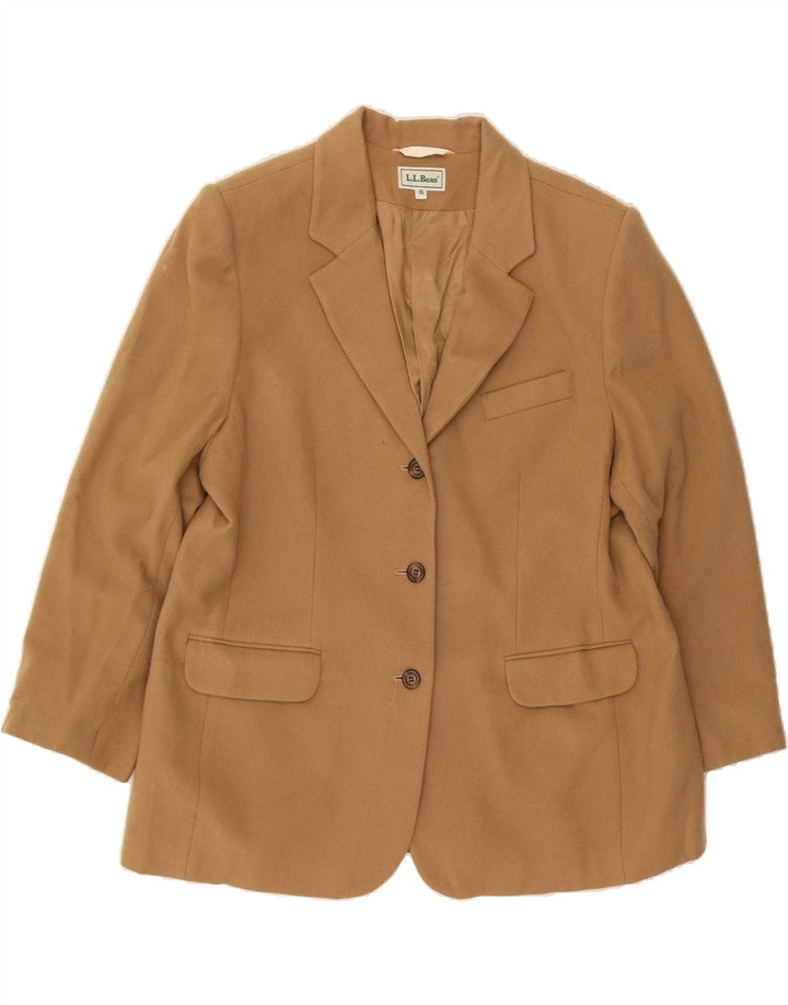 L.L.BEAN Womens 3 Button Blazer Jacket US 16 2XL Brown Wool Vintage L.L.Bean and Second-Hand L.L.Bean from Messina Hembry 