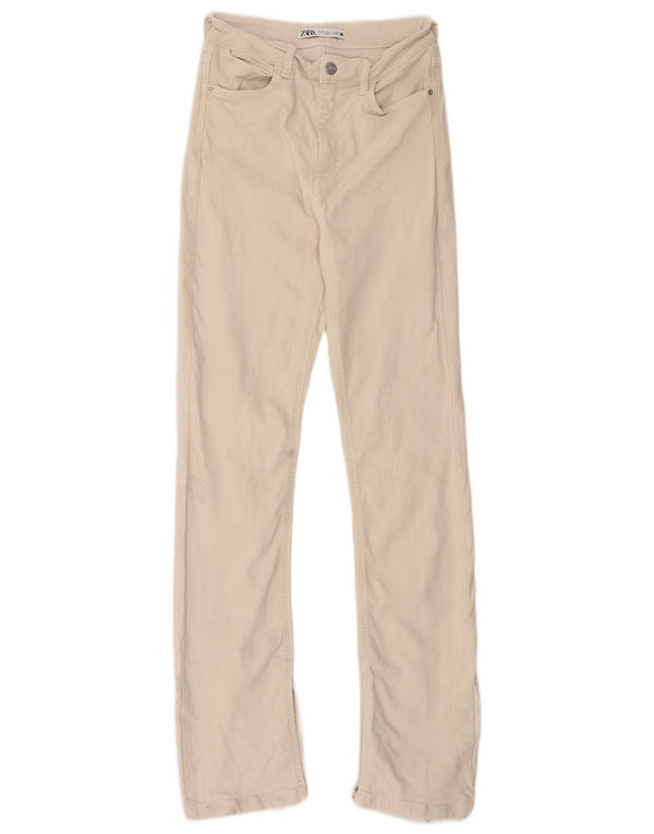 Zara Womens Straight Jeans EU 36 XS W26 L32 Beige