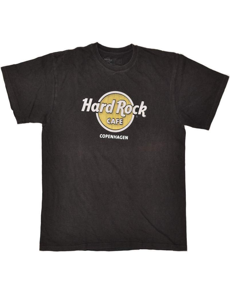 HARD ROCK CAFE Mens Copenhagen Graphic T-Shirt Top Large Black Cotton | Vintage Hard Rock Cafe | Thrift | Second-Hand Hard Rock Cafe | Used Clothing | Messina Hembry 