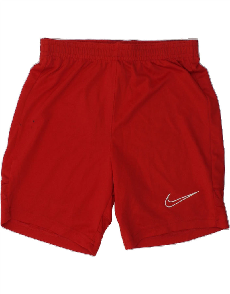 NIKE Boys Dri Fit Graphic Sport Shorts 8-9 Years Small  Red Polyester | Vintage Nike | Thrift | Second-Hand Nike | Used Clothing | Messina Hembry 