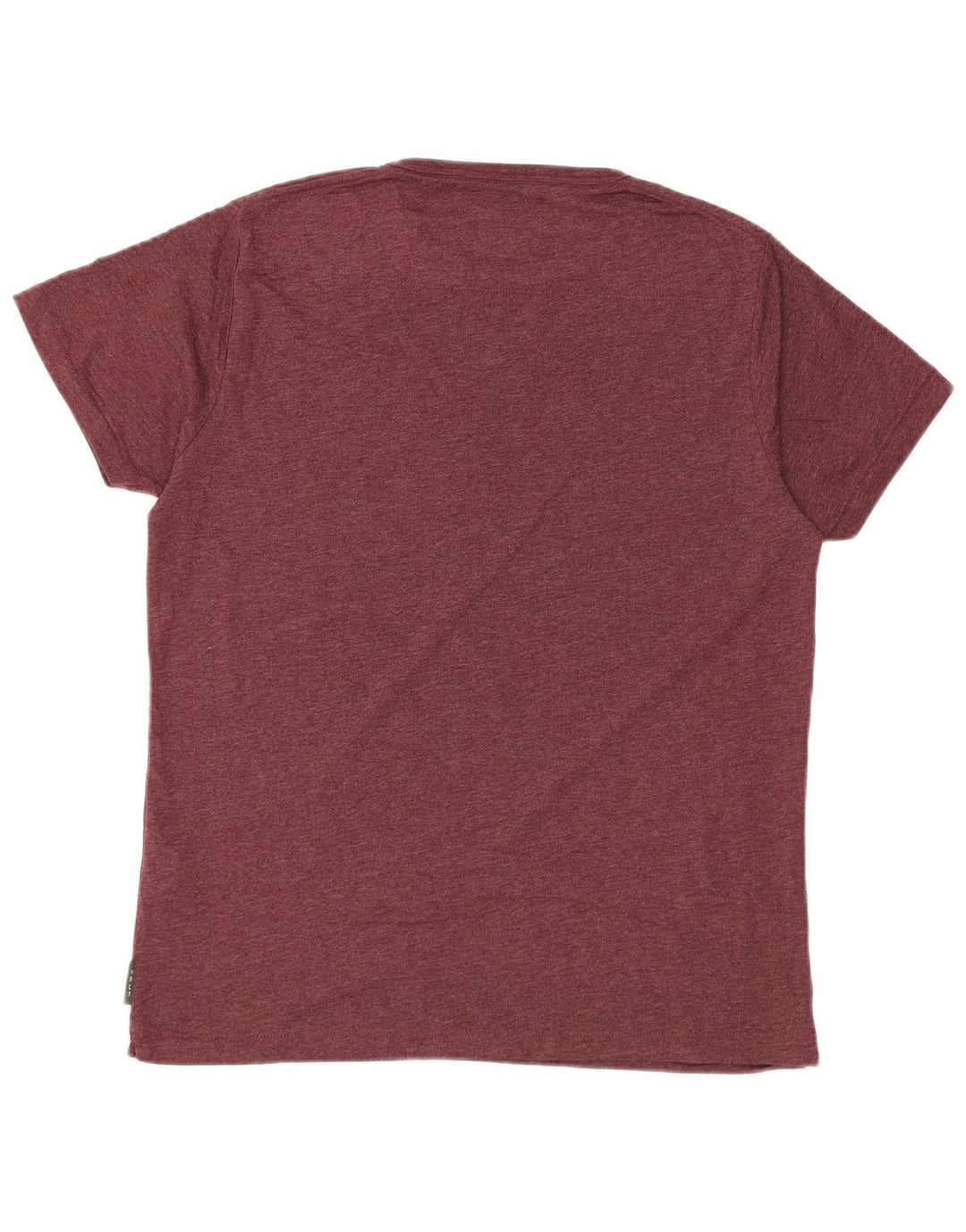 FCUK Mens Graphic T-Shirt Top Medium Burgundy Cotton