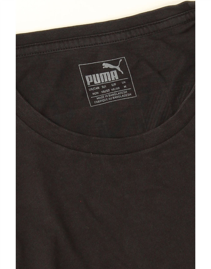 Puma Mens Graphic T-Shirt Top Medium Black