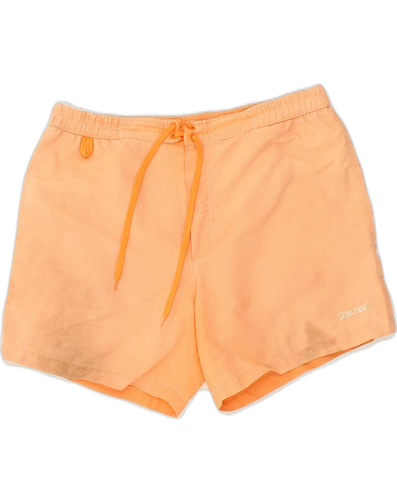 VINTAGE Mens Swimming Shorts Medium Orange Polyester | Vintage Vintage | Thrift | Second-Hand Vintage | Used Clothing | Messina Hembry 