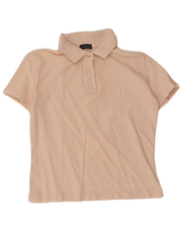 Fred Perry Womens Polo Shirt UK 12 Medium Pink Cotton