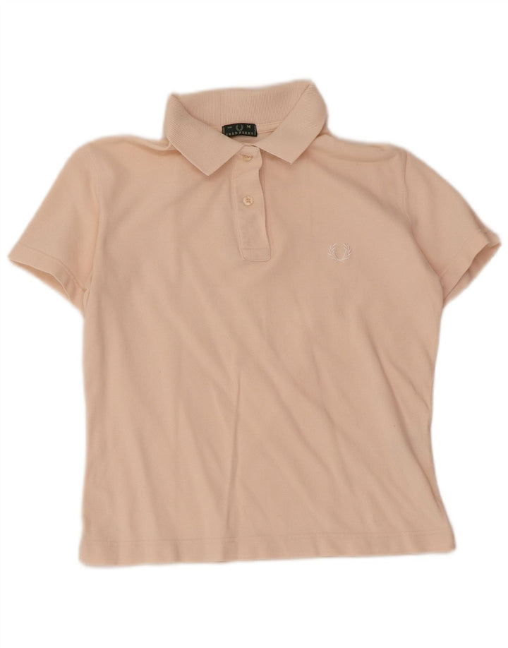 Fred Perry Womens Polo Shirt UK 12 Medium Pink Cotton