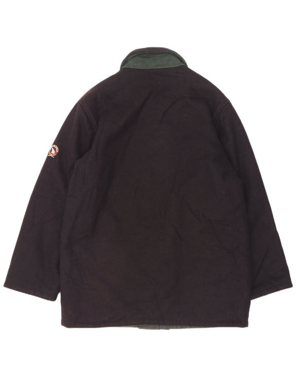 North Pole Mens Reversible Windbreaker Coat UK 40 Large Navy Blue Wool
