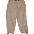 EDDIE BAUER Womens Cargo Trousers US 12 Large W32 L24 Beige Linen Vintage Eddie Bauer and Second-Hand Eddie Bauer from Messina Hembry 