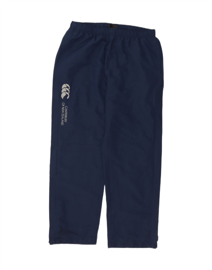 CANTERBURY Mens Graphic Tracksuit Trousers XL Navy Blue Vintage Canterbury and Second-Hand Canterbury from Messina Hembry 
