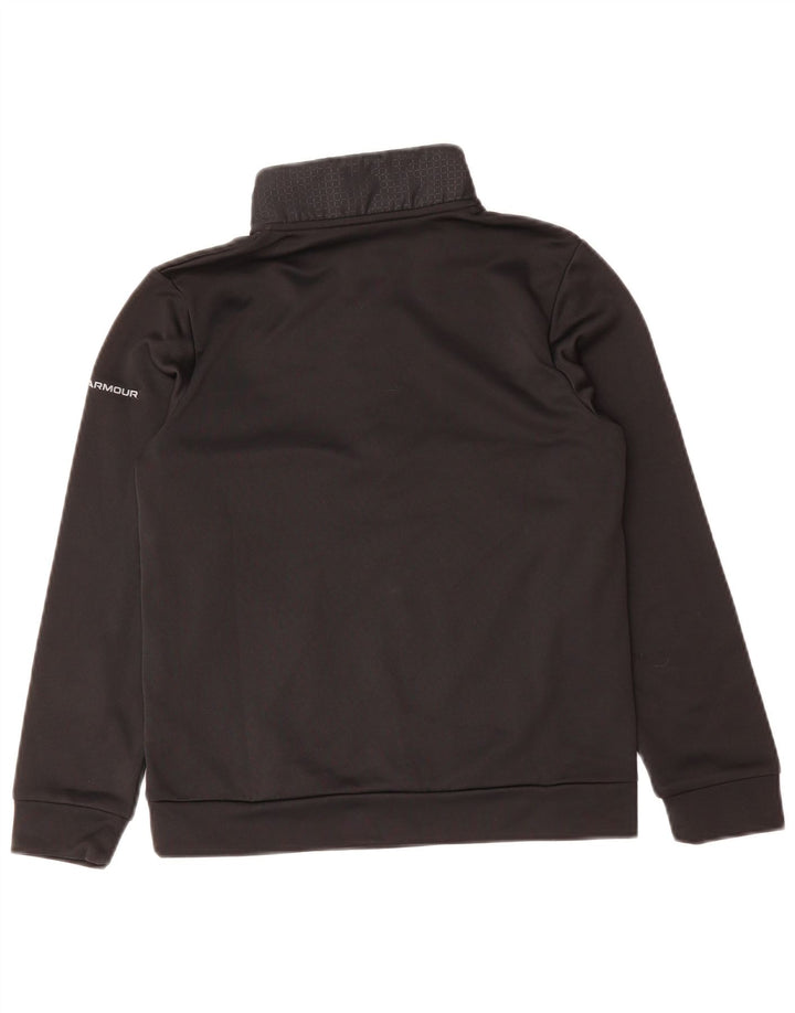 UNDER ARMOUR Girls Graphic Sweatshirt Jumper 9-10 Years Medium Black