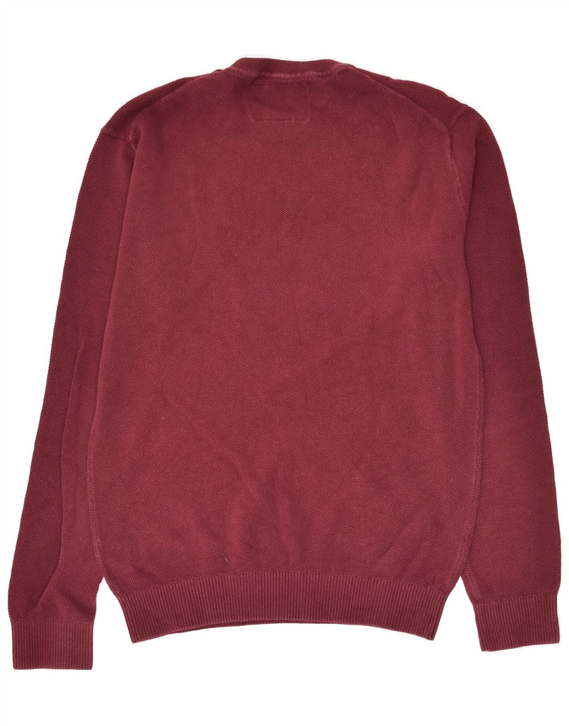 JOULES Mens Crew Neck Jumper Sweater Small Maroon Cotton | Vintage Joules | Thrift | Second-Hand Joules | Used Clothing | Messina Hembry 