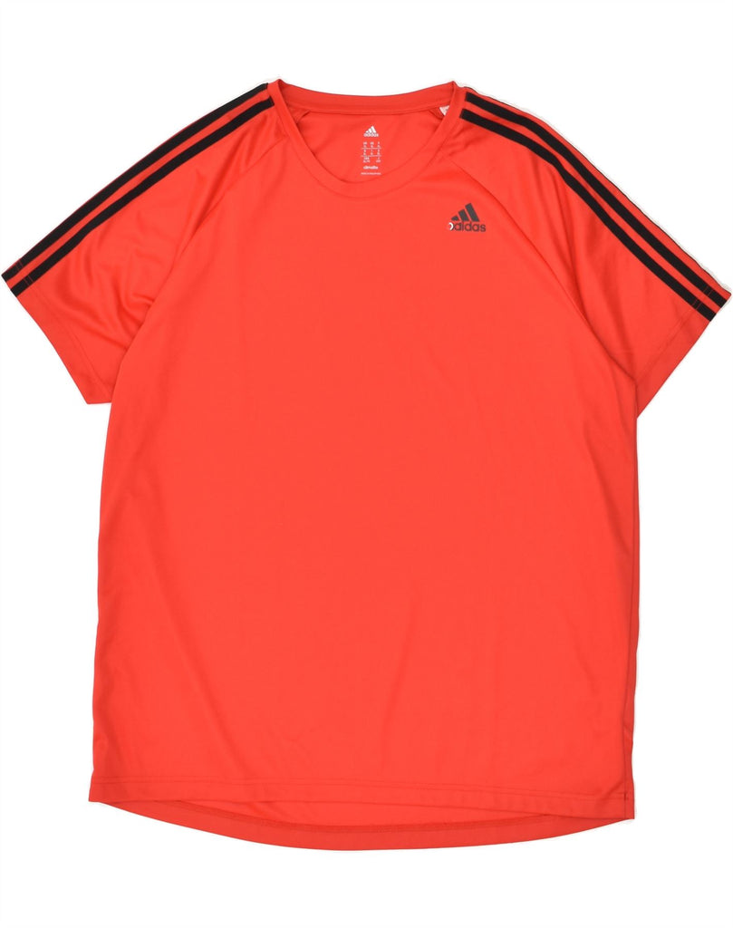 ADIDAS Mens Climalite T-Shirt Top XL Red Polyester | Vintage Adidas | Thrift | Second-Hand Adidas | Used Clothing | Messina Hembry 