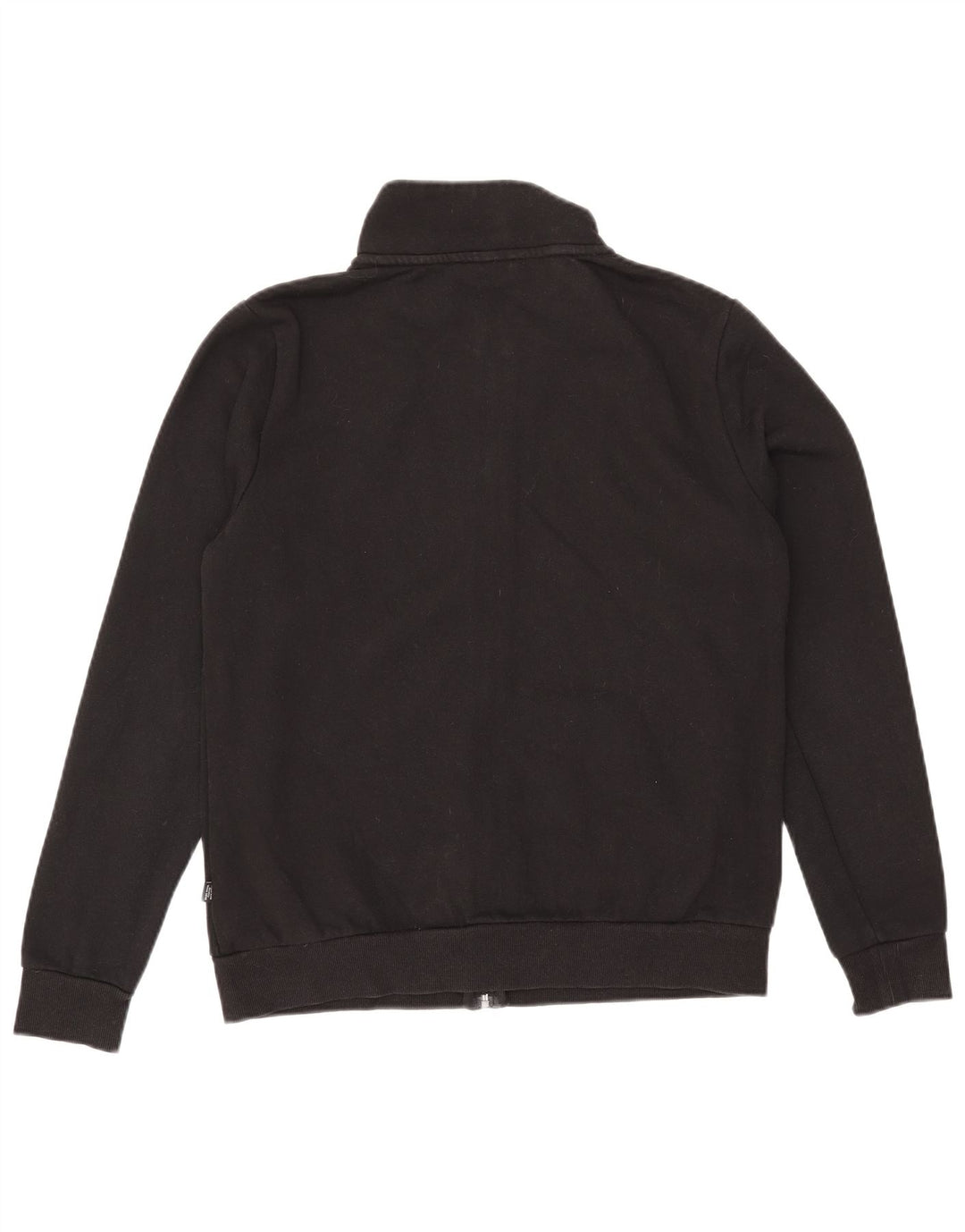 Puma Womens Tracksuit Top Jacket UK 16 Large Black Cotton