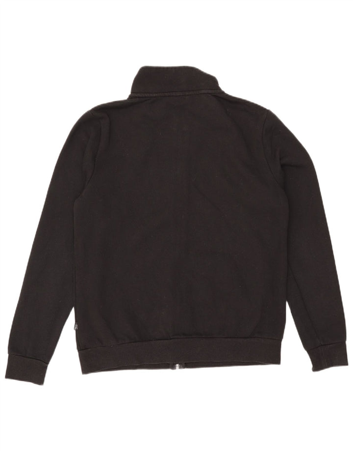Puma Womens Tracksuit Top Jacket UK 16 Large Black Cotton