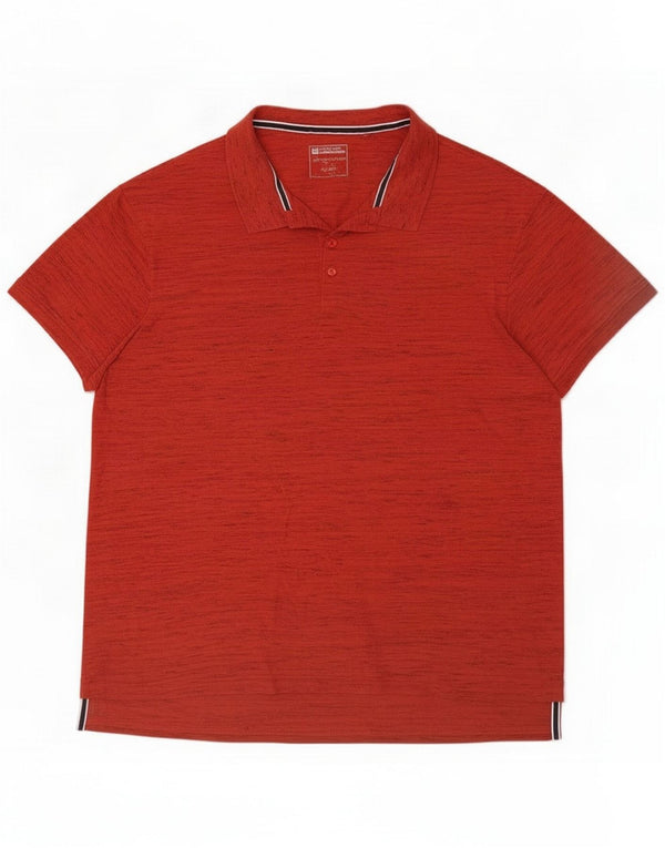 Mountain Warehouse Mens Polo Shirt 3XL Red Flecked Cotton