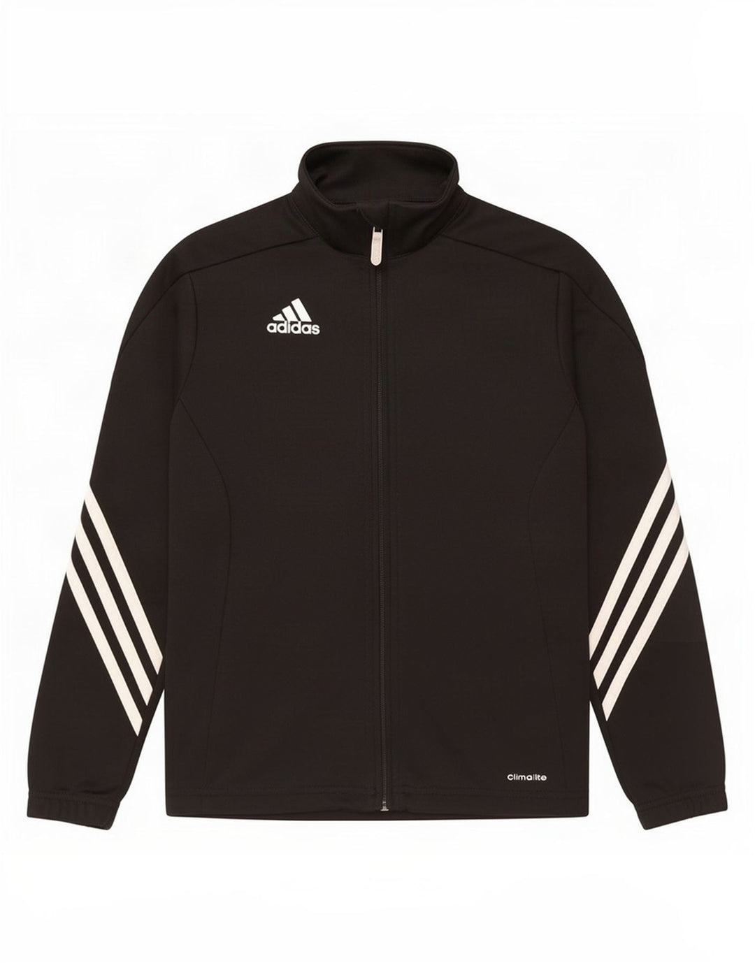 Adidas Boys Climalite Tracksuit Top Jacket 9-10 Years Black Polyester