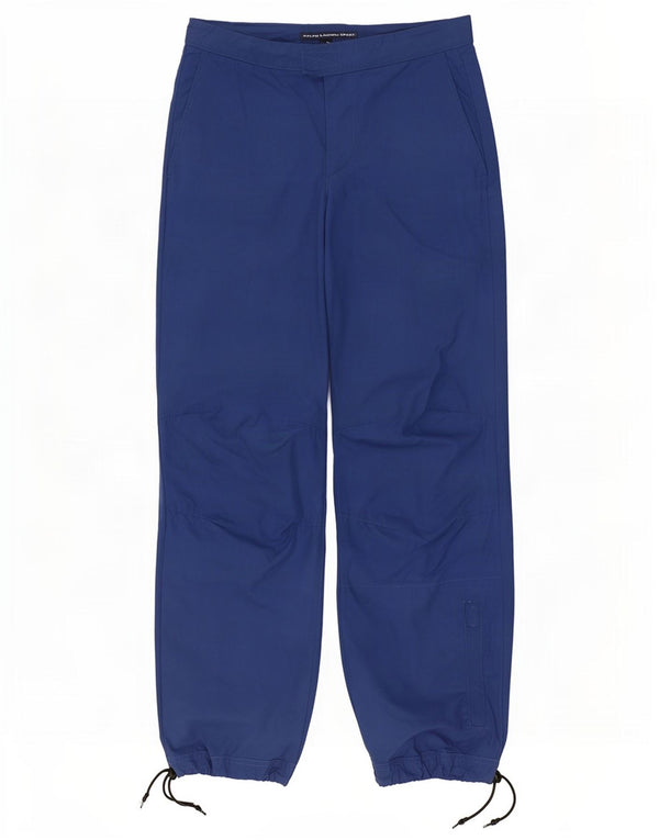 Ralph Lauren Womens Joggers Casual Trousers US 8 Medium W27 L30 Blue Cotton