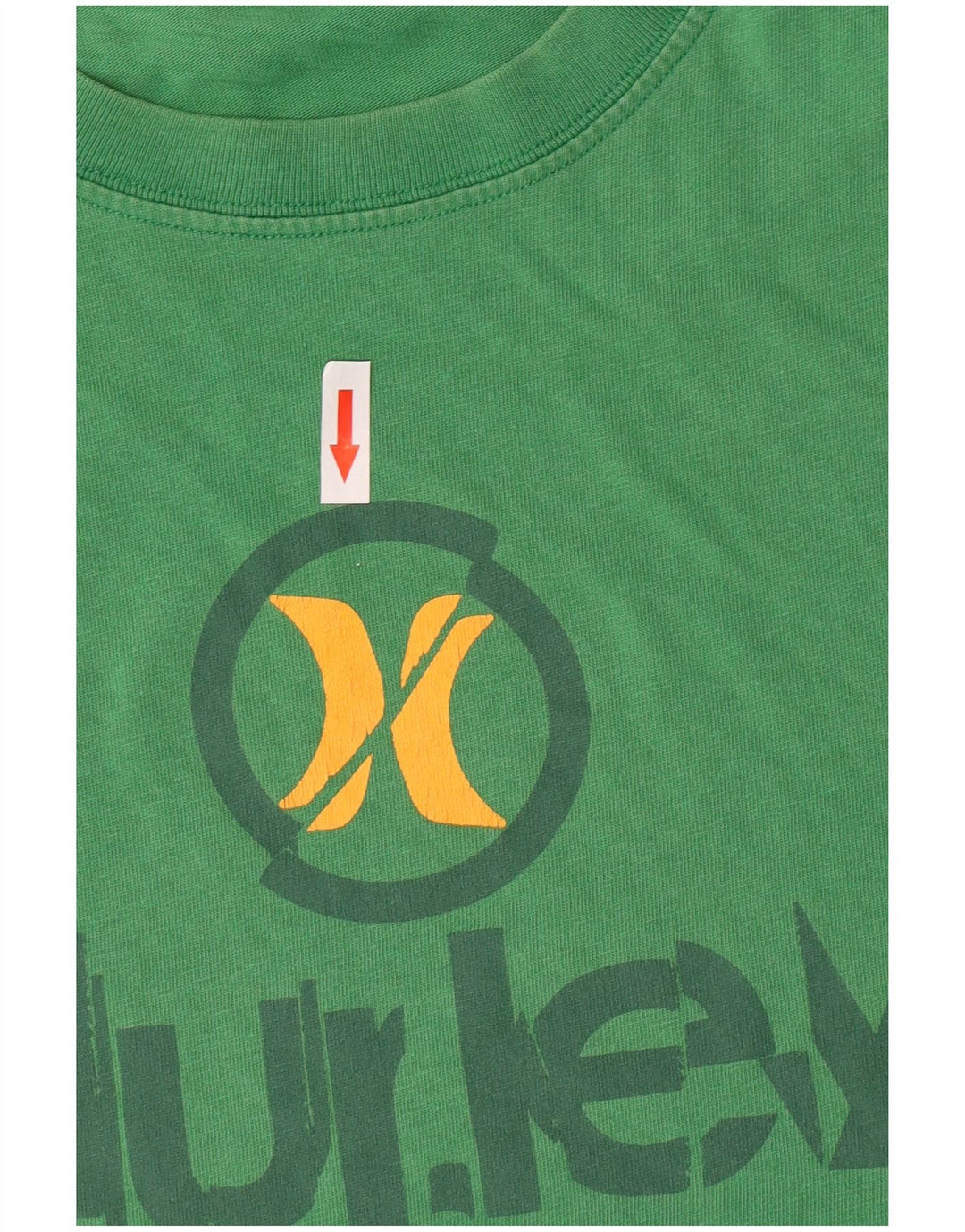 Hurley Mens Graphic T-Shirt Top Medium Green Cotton