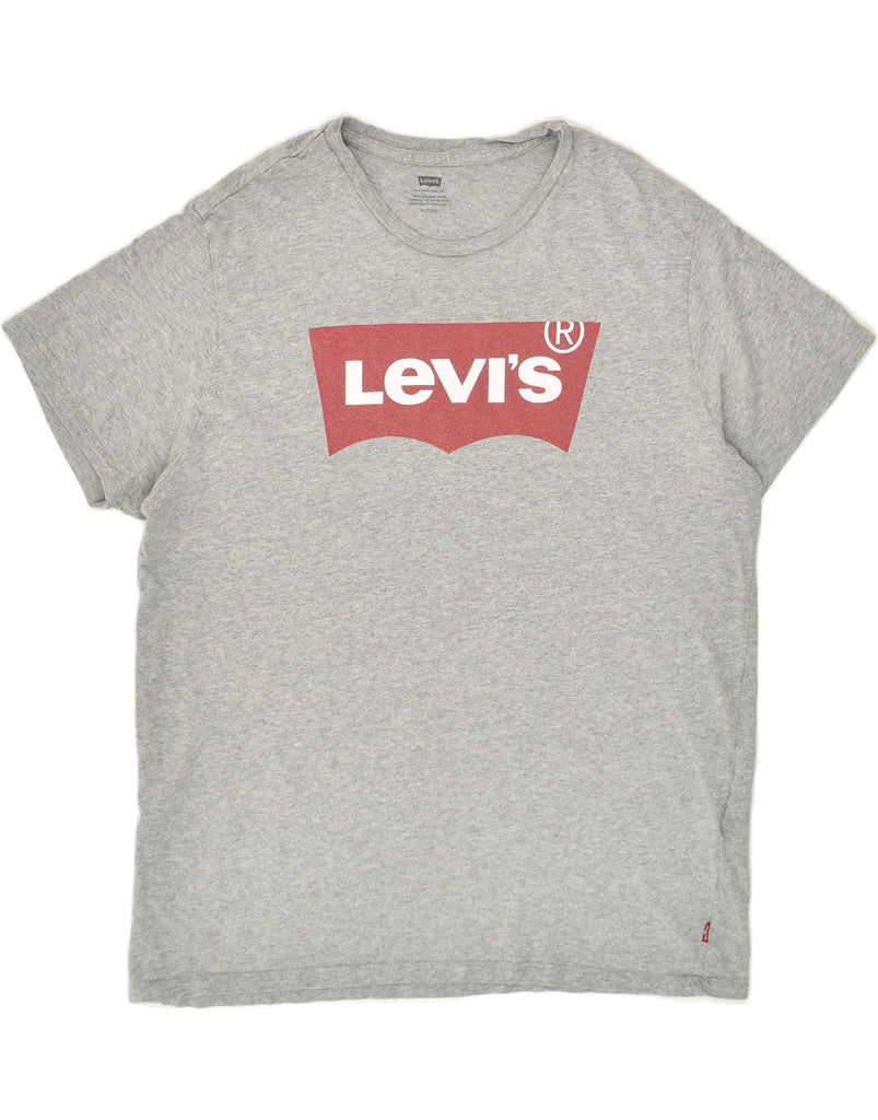 LEVI'S Mens Tall Graphic T-Shirt Top XL Grey Cotton | Vintage Levi's | Thrift | Second-Hand Levi's | Used Clothing | Messina Hembry 