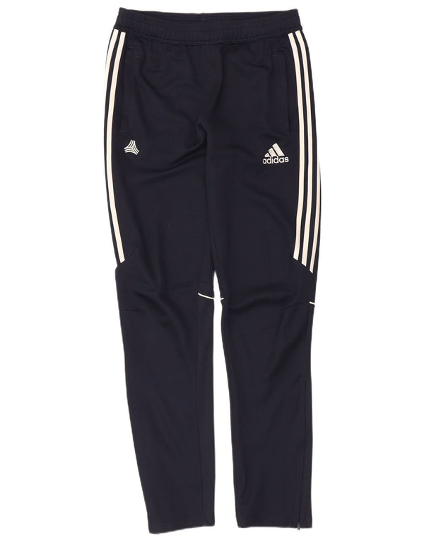 Adidas Boys Tracksuit Trousers 15-16 Years Navy Blue Polyester