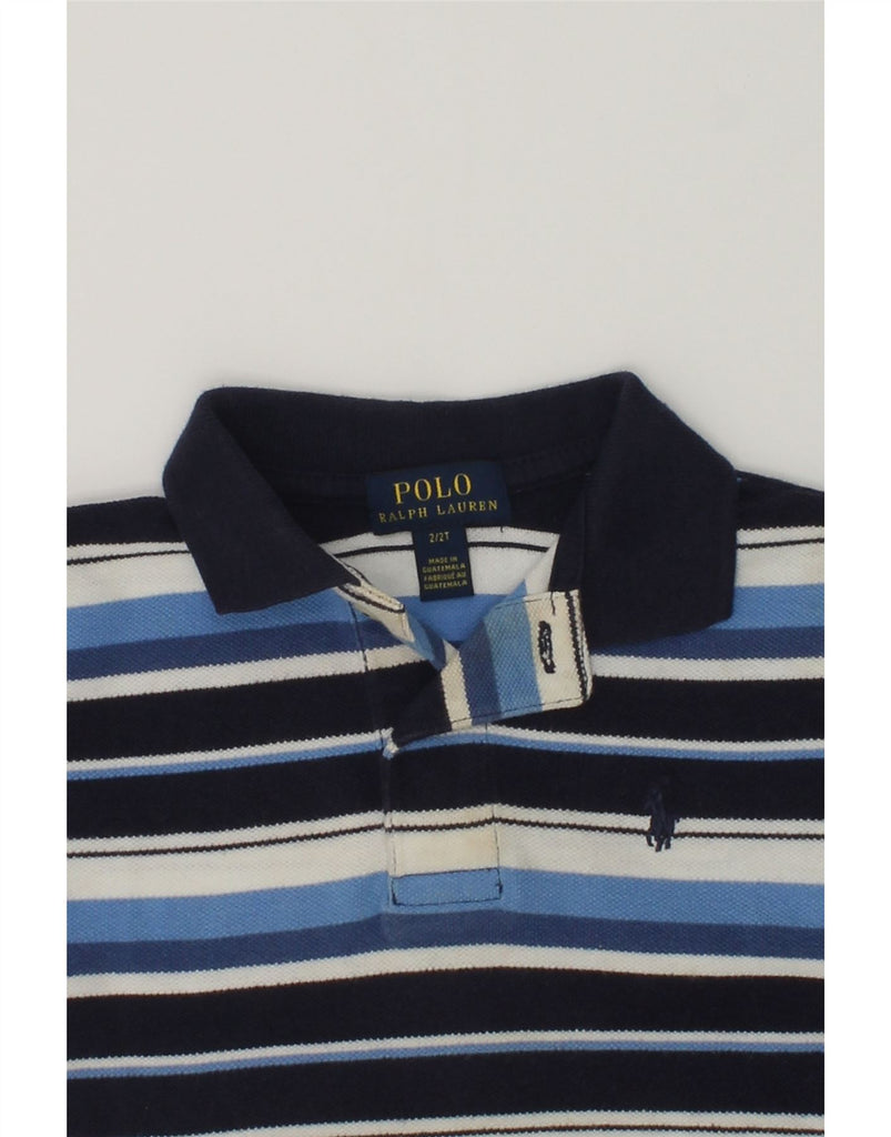 POLO RALPH LAUREN Baby Boys Polo Shirt 18-24 Months Blue Striped Cotton | Vintage Polo Ralph Lauren | Thrift | Second-Hand Polo Ralph Lauren | Used Clothing | Messina Hembry 