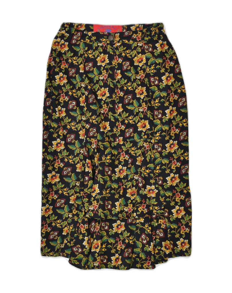 VINTAGE Womens Midi Skirt IT 40 Small W26 Multicoloured Floral | Vintage | Thrift | Second-Hand | Used Clothing | Messina Hembry 