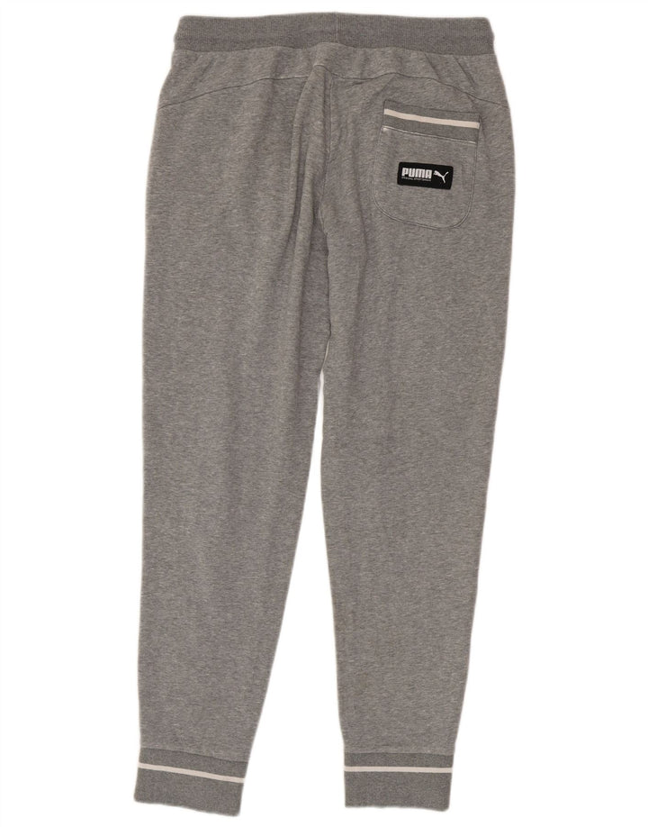 PUMA Mens Graphic Tracksuit Trousers Joggers Medium  Grey Flecked