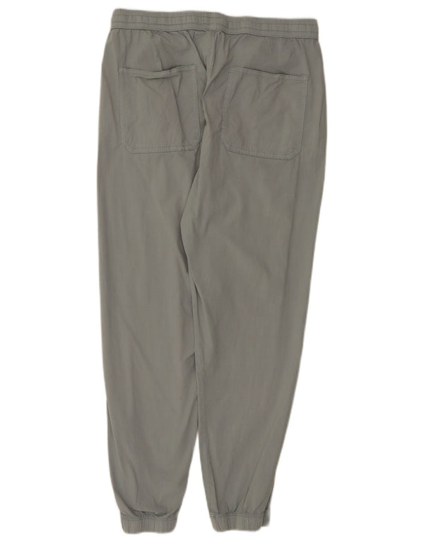 Zara Womens High Waist Joggers Trousers UK 14 Medium W31 L26 Grey Cotton