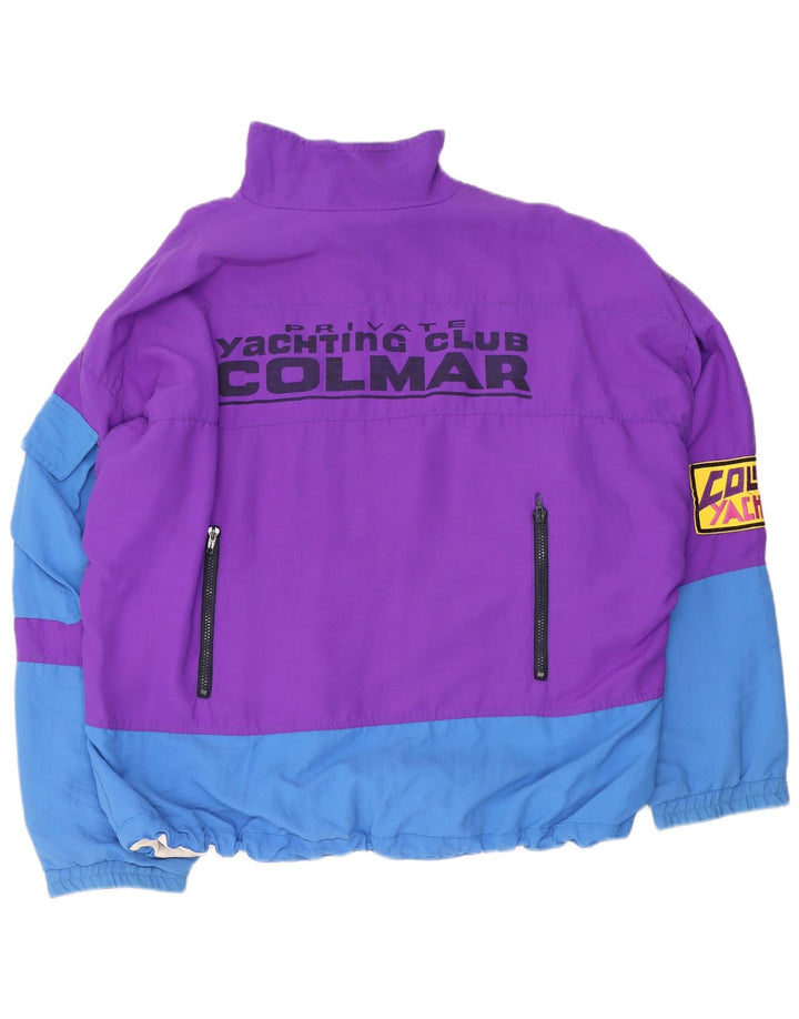 Colmar Mens Graphic Tracksuit Top Jacket IT 50 Medium Purple Colourblock