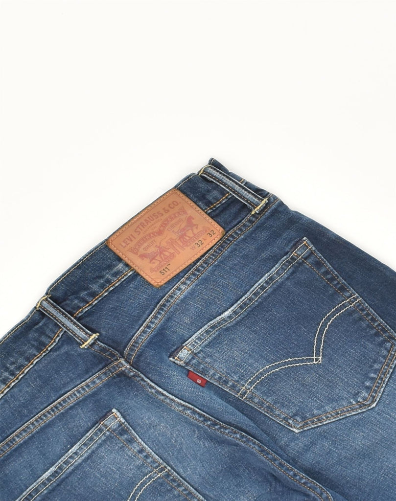 LEVI'S Womens 511 Slim Jeans W32 L32 Navy Blue Cotton | Vintage Levi's | Thrift | Second-Hand Levi's | Used Clothing | Messina Hembry 