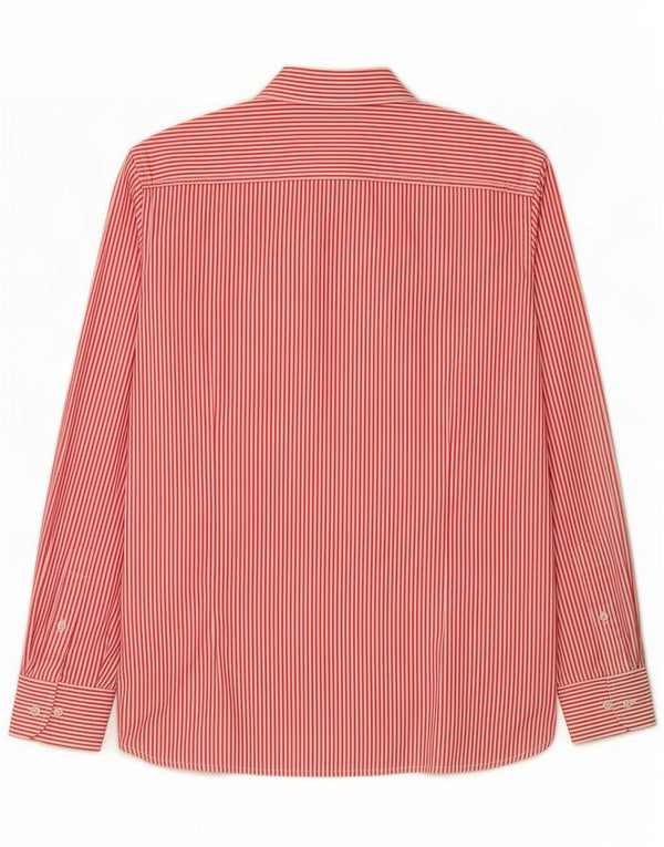 Hackett Mens Shirt Medium Red Striped Cotton
