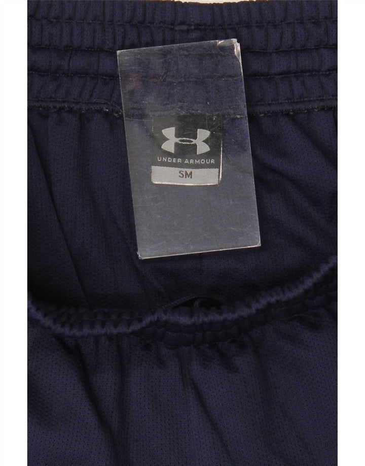 Under Armour Mens Sport Shorts Small Navy Blue Colourblock Polyester