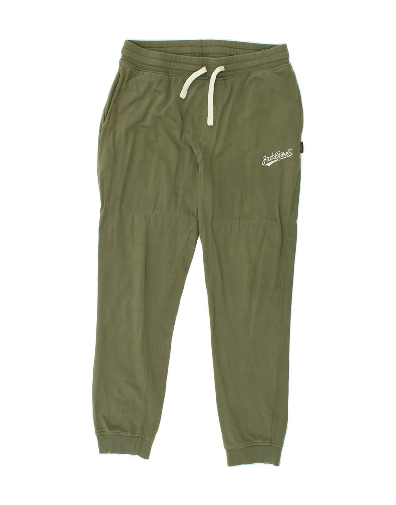 JACK & JONES Mens Tracksuit Trousers Joggers Large Green Cotton Vintage Jack & Jones and Second-Hand Jack & Jones from Messina Hembry 