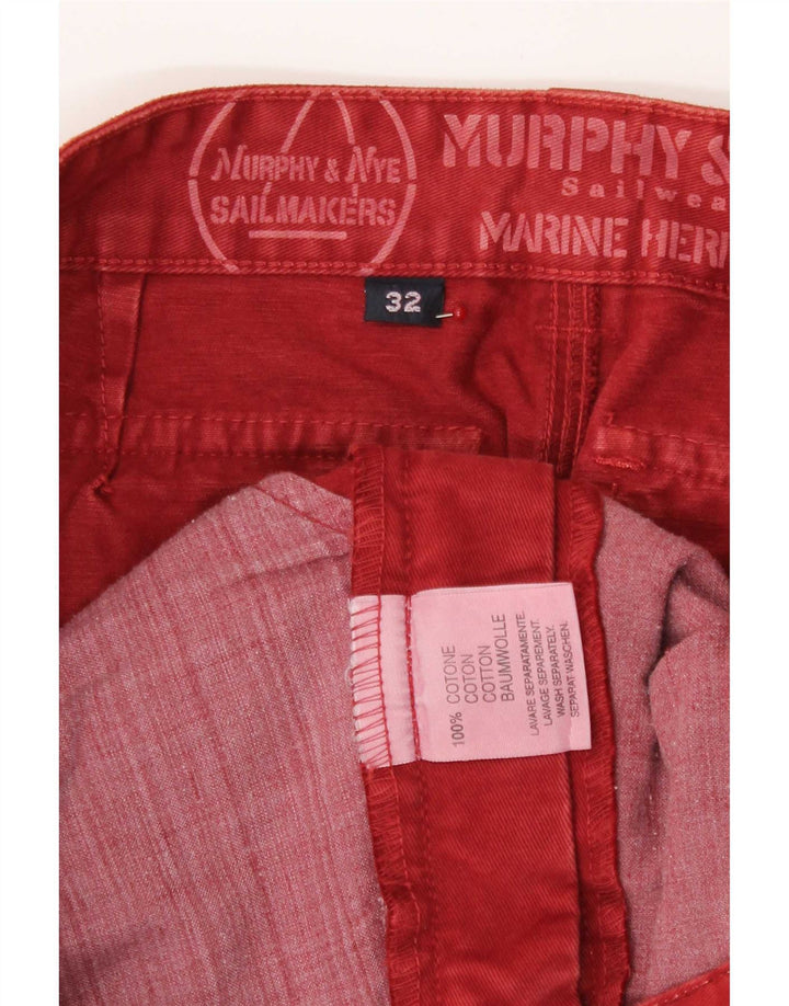 Murphy & Nye Womens Mini Skirt W32 Large Red Cotton