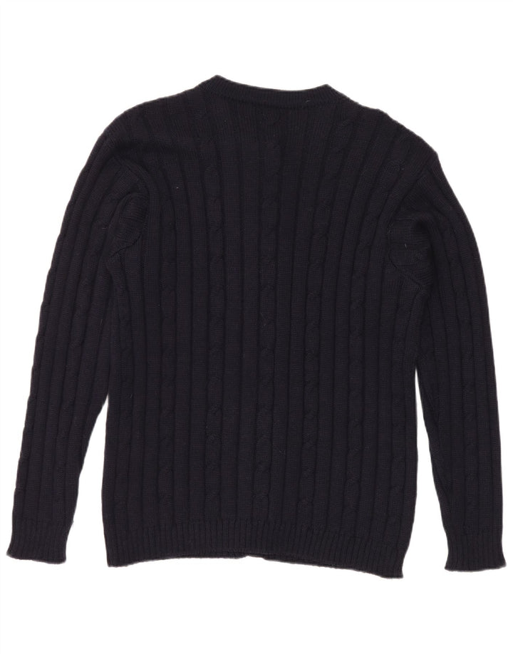 Vintage Womens Cardigan Sweater UK 12 Medium Navy Blue