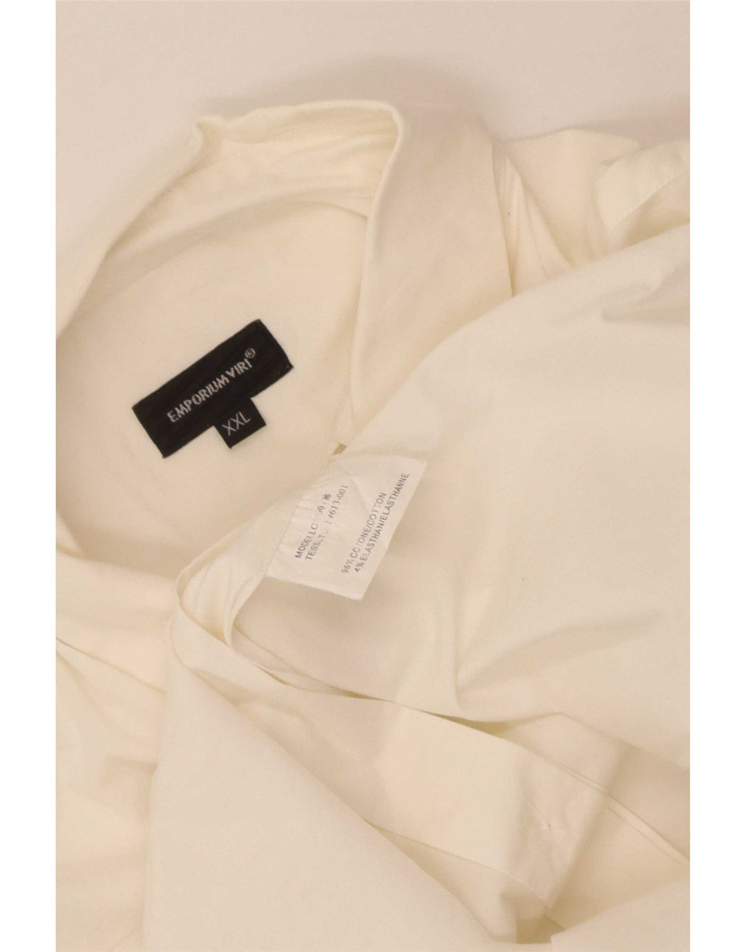 Emporium Viri Mens Shirt 2XL White Cotton