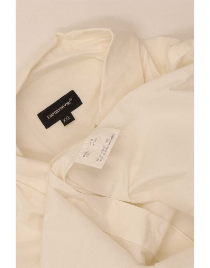 Emporium Viri Mens Shirt 2XL White Cotton