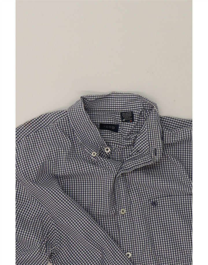 IZOD Mens Shirt Large Blue Check Cotton Vintage Izod and Second-Hand Izod from Messina Hembry 