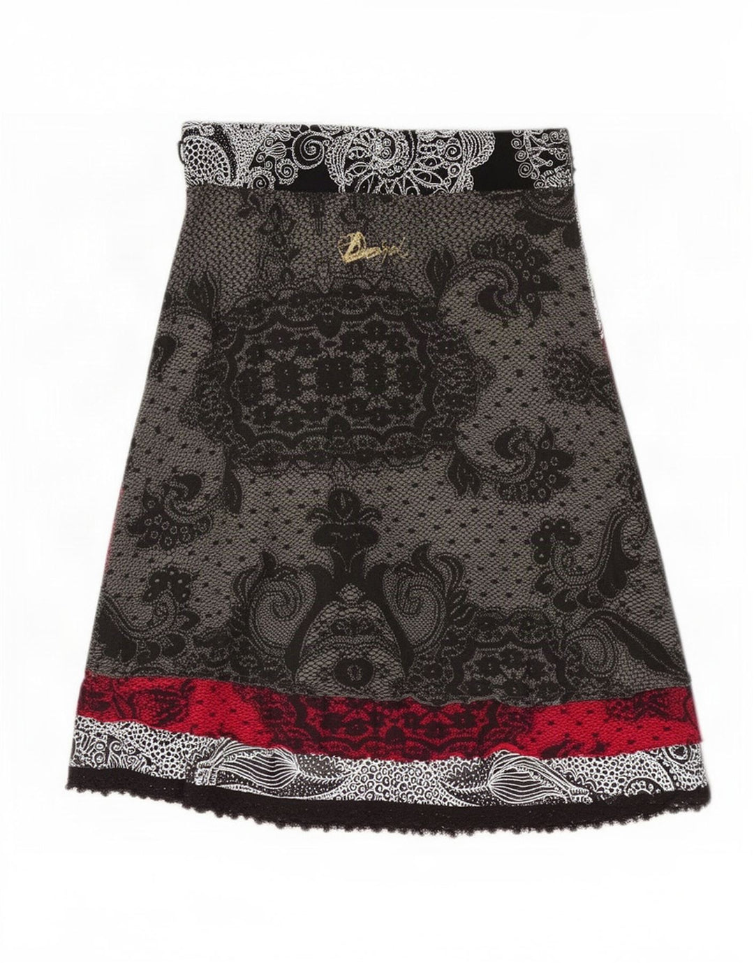 Desigual Womens A-Line Skirt Medium W28 Multicoloured Paisley