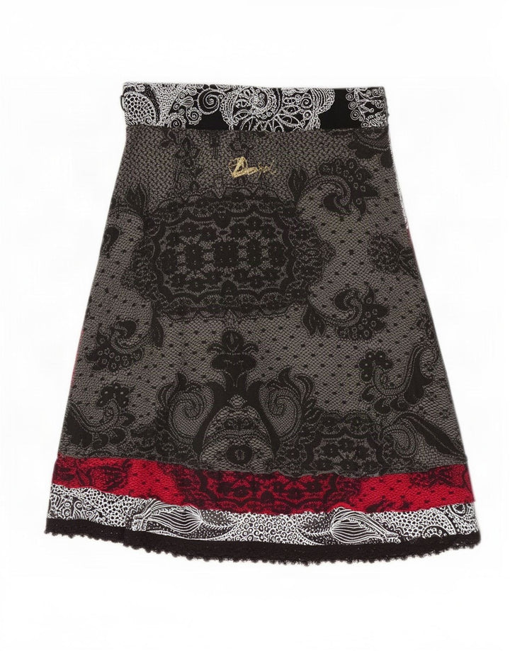 Desigual Womens A-Line Skirt Medium W28 Multicoloured Paisley