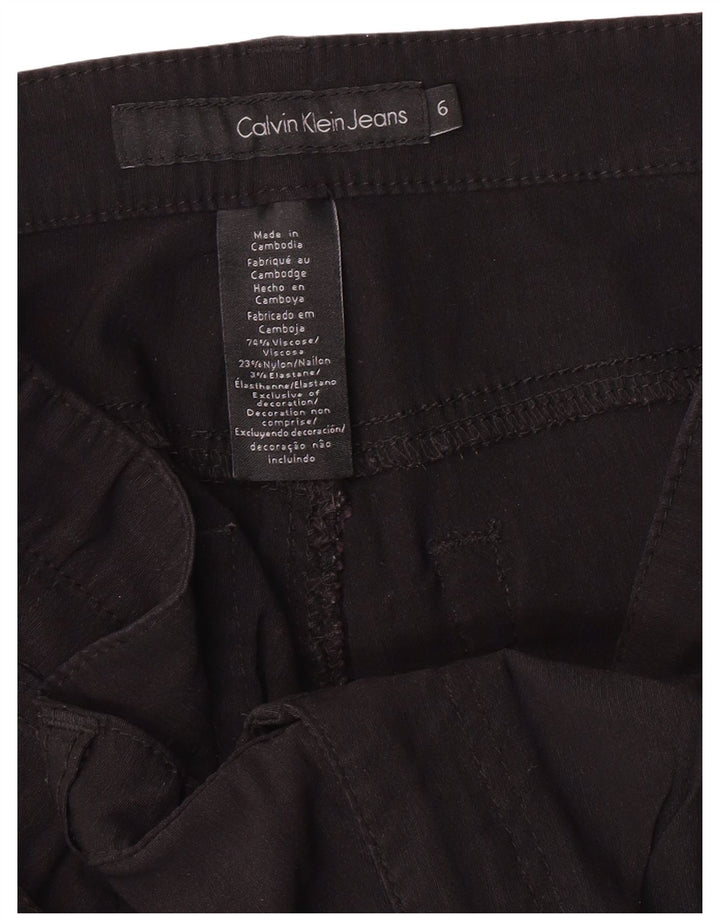 Calvin Klein Jeans Womens Casual Trousers US 6 Small W32 L26 Black Classic