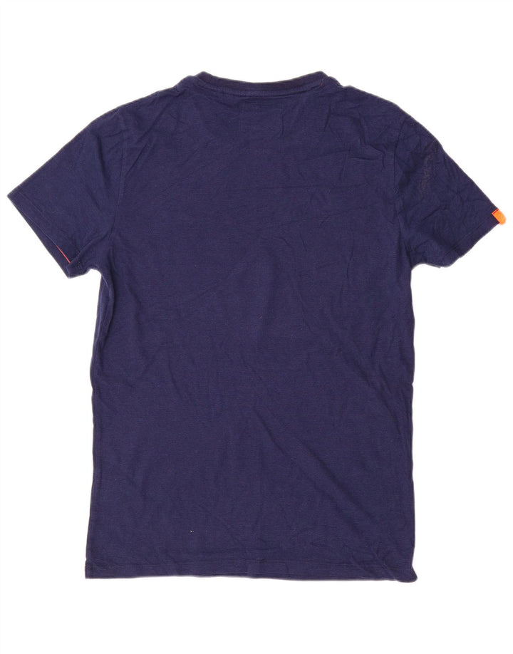 SUPERDRY Mens T-Shirt Top Medium Navy Blue Cotton