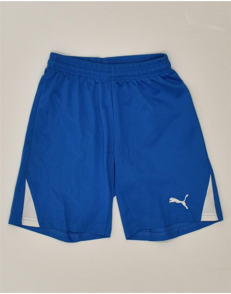 PUMA Boys Sport Shorts 9-10 Years Blue | Vintage Puma | Thrift | Second-Hand Puma | Used Clothing | Messina Hembry 