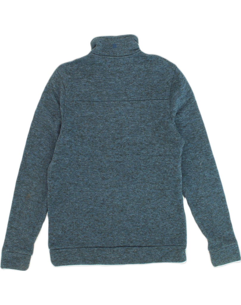 MOUNTAIN WAREHOUSE Mens Zip Neck Jumper Sweater Small Blue Flecked | Vintage Mountain Warehouse | Thrift | Second-Hand Mountain Warehouse | Used Clothing | Messina Hembry 