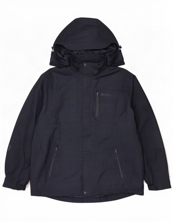 Mountain Warehouse Mens Hooded Windbreaker Jacket UK 42 XL Navy Blue