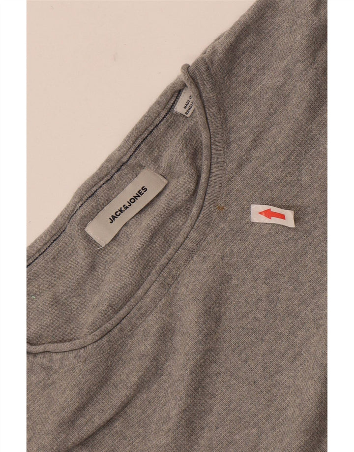 Jack & Jones Mens Crew Neck Jumper Sweater 2XL Grey