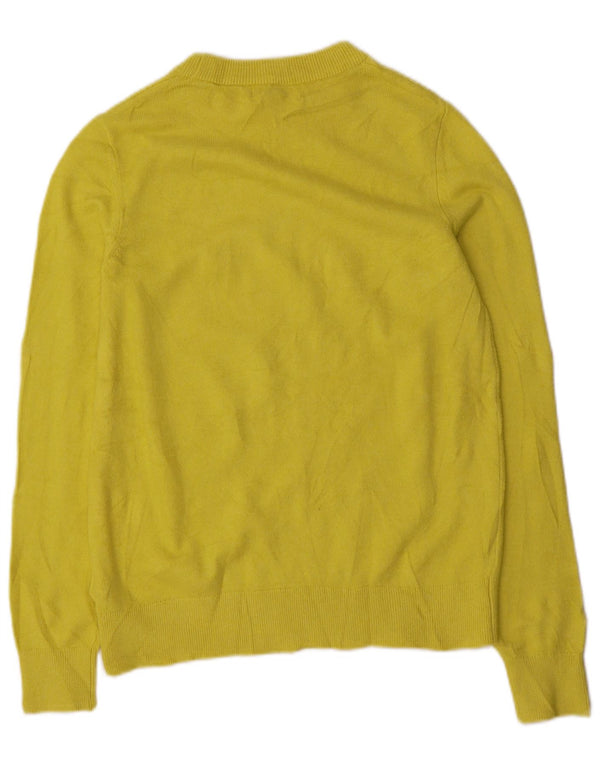 Marks & Spencer Womens Boat Neck Jumper Sweater UK 10 Small Yellow