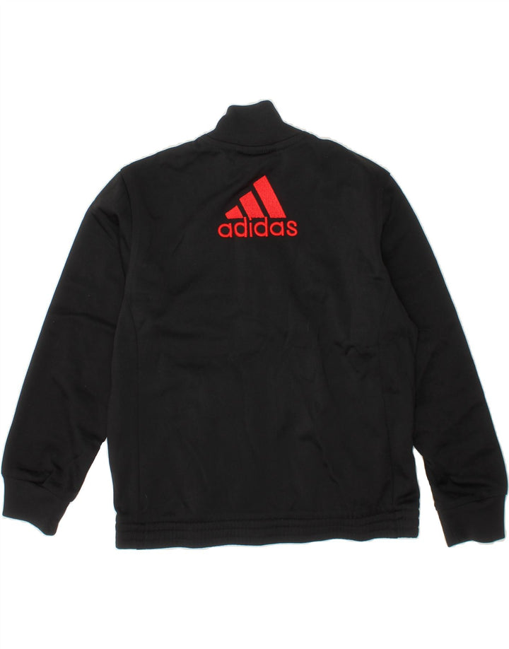 ADIDAS Boys Graphic Tracksuit Top Jacket 5-6 Years Black Colourblock Vintage Adidas and Second-Hand Adidas from Messina Hembry 